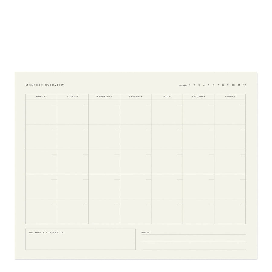 Ramona & Ruth Notepad Monthly Overview Notepad