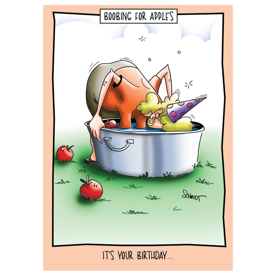 Raspberries birthday card Boobing for Apples | Funny Birthday Card
