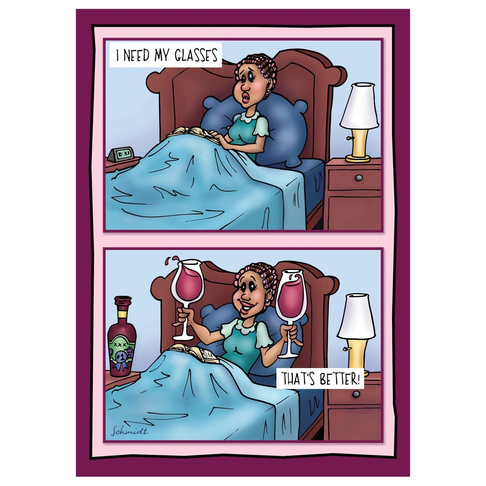 Raspberries birthday card Funny Wine Birthday Card