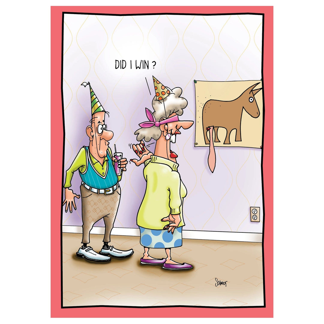 Pin the Tail on the Donkey | Funny Birthday Card