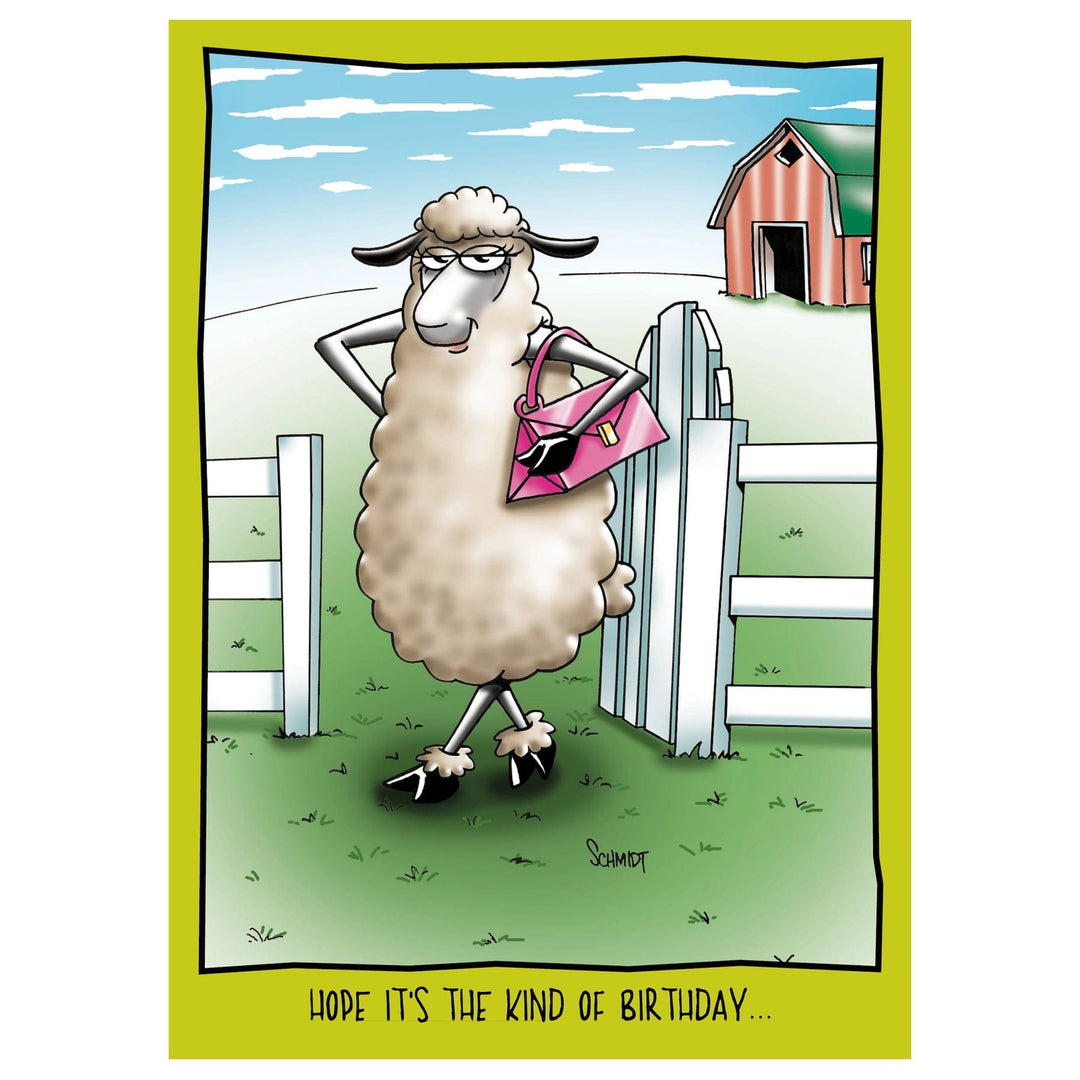 Raspberries happy birthday card Sheared Sheep | Funny Birthday Card For Woman