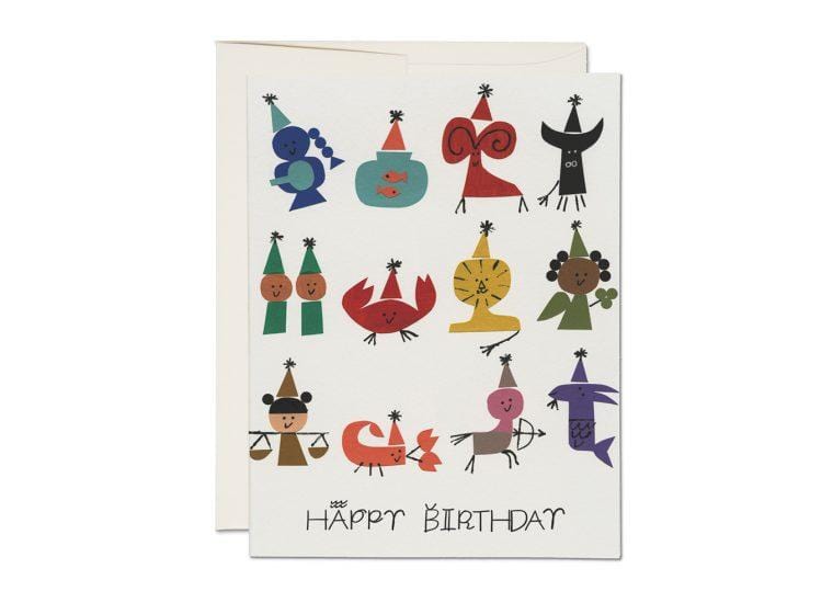 Red Cap Cards Card Astrology Party Birthday Card