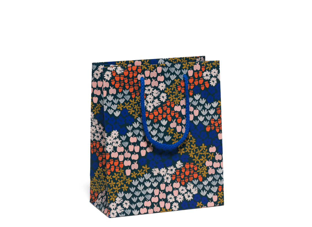 Red Cap Cards Gift Bag Field of Flowers Bag