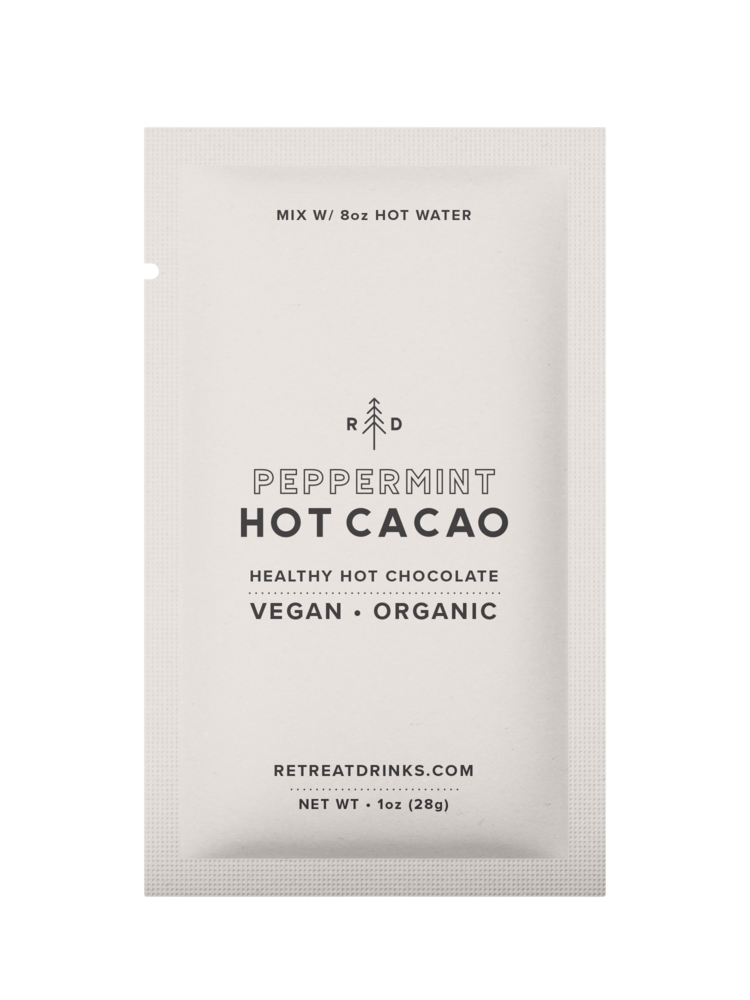 Retreat Drinks Sweets Peppermint Hot Cacao Single Packet by Retreat Drinks