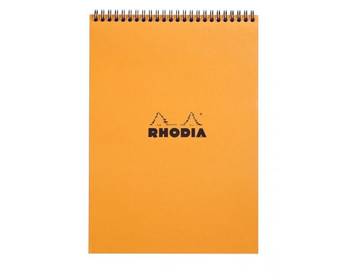 Rhodia Notebook Orange Rhodia Wirebound Notebook 8.25" x 11.75" - LINED