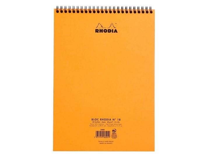 Rhodia Notebook Rhodia Wirebound Notebook 8.25" x 11.75" - LINED
