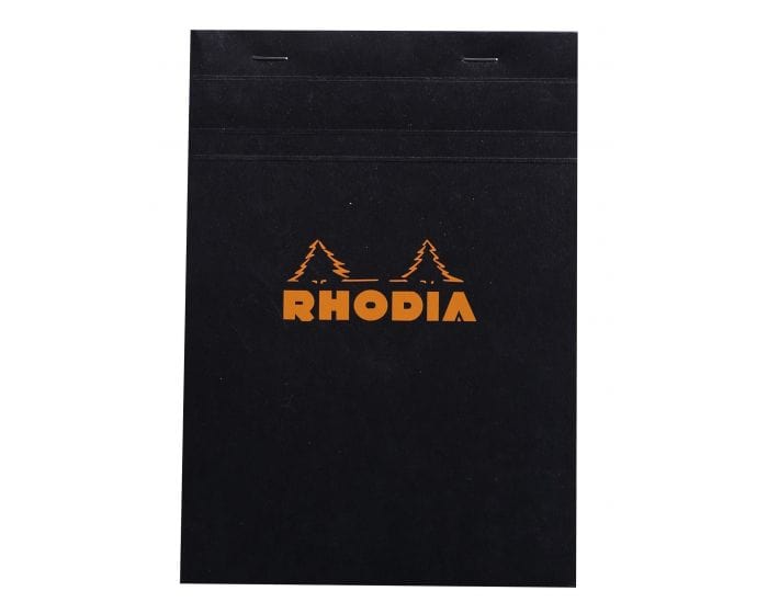 Rhodia Notepad Black Rhodia N° 16 Graph Pad 6" x 8 1/4"