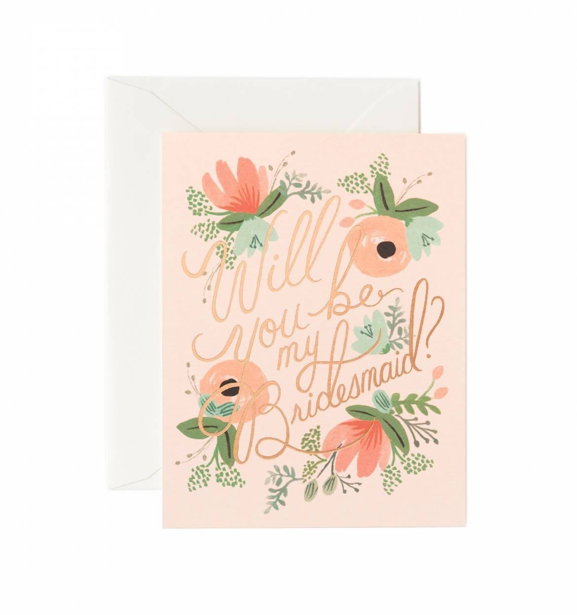 Blushing Bridesmaid Card – Paper Luxe