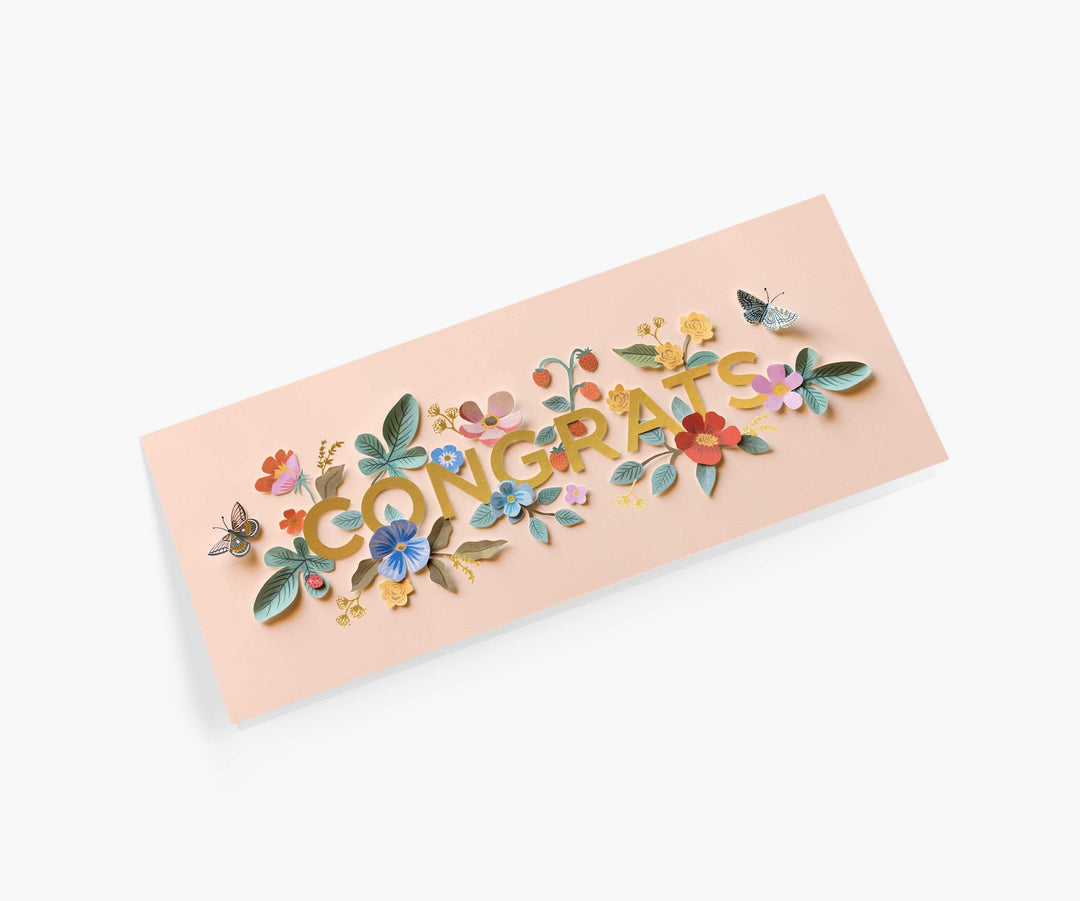 Rifle Paper Co. Card Cut Paper Congrats No. 10 Card
