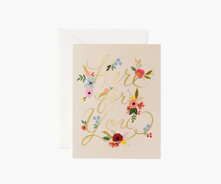 Rifle Paper Co. Card Floral Here For You Card