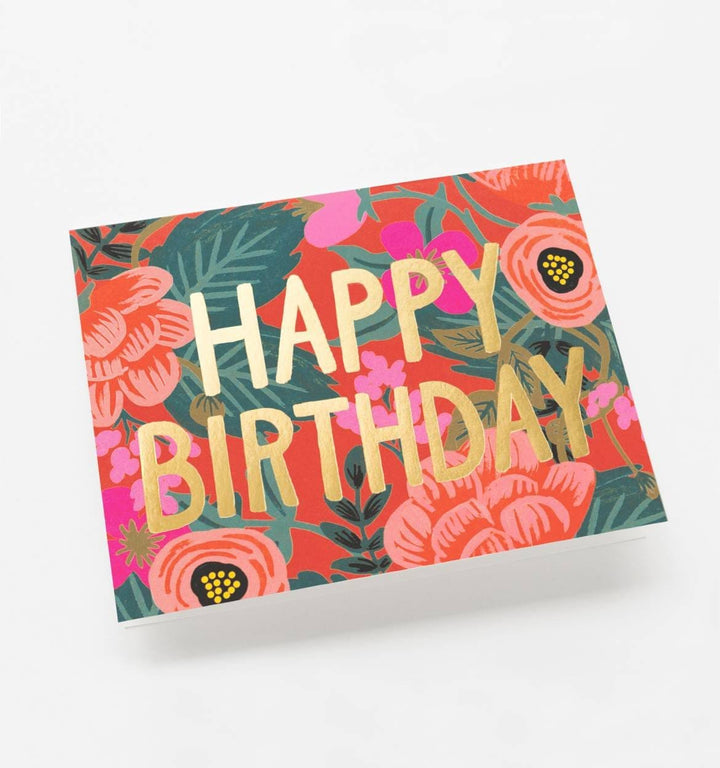 Rifle Paper Co. Card Poppy Happy Birthday Card