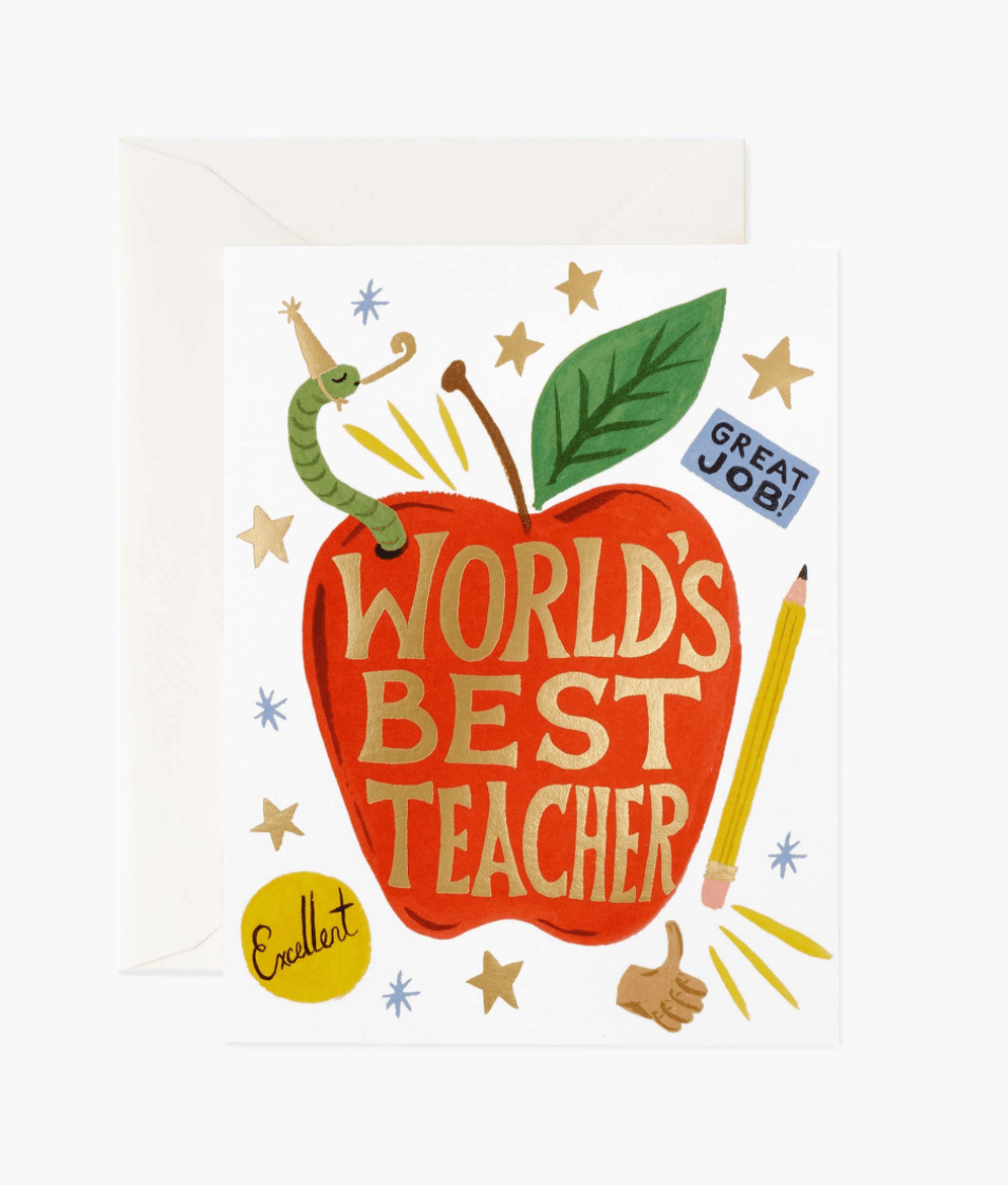 Rifle Paper Co. Card World's Best Teacher Card