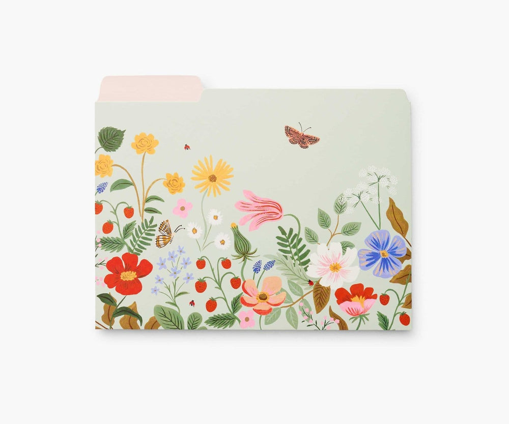 Rifle Paper Co. File Folders Strawberry Fields - Assorted File Folder Set
