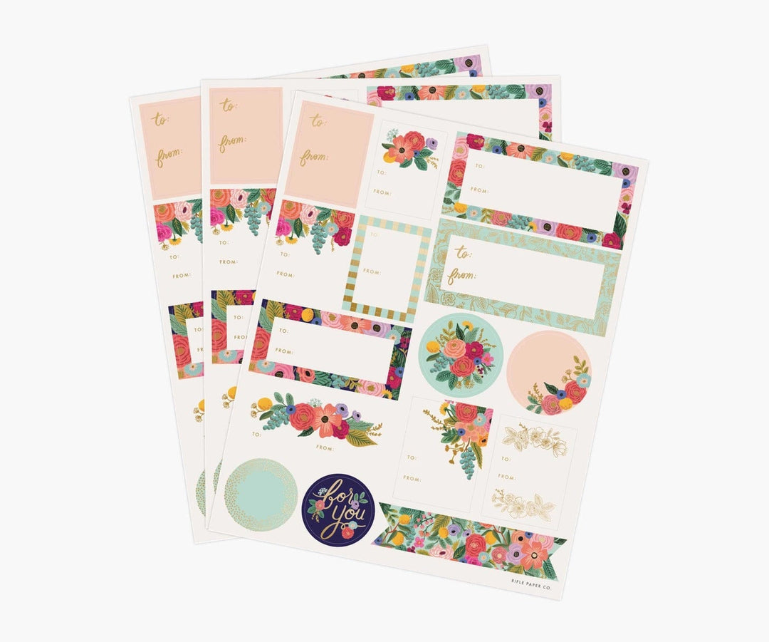 Rifle Paper Co. Gift Tags & Labels Garden Party Stickers & Labels, Pack of 3