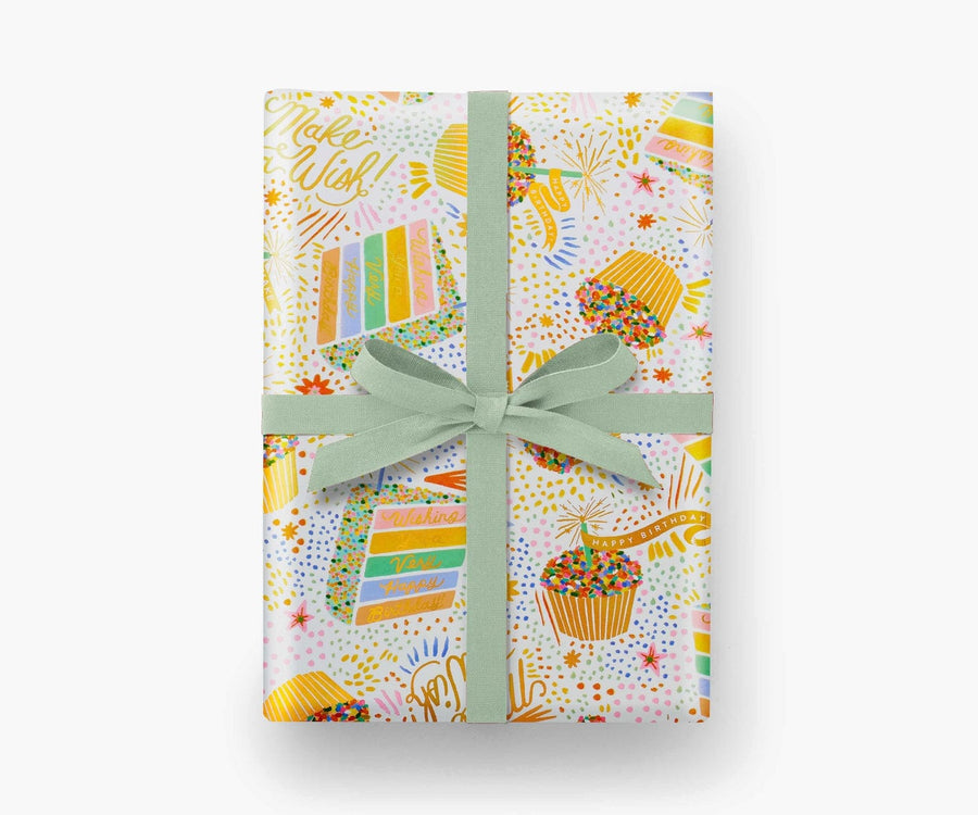 Rifle Paper Co. Gift Wrap Birthday Cake Continuous Roll Gift Wrap