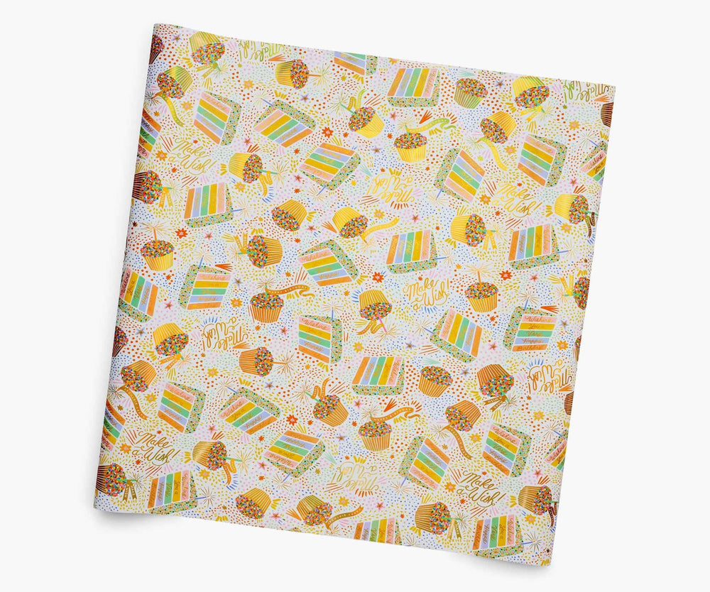 Rifle Paper Co. Gift Wrap Birthday Cake Continuous Roll Gift Wrap