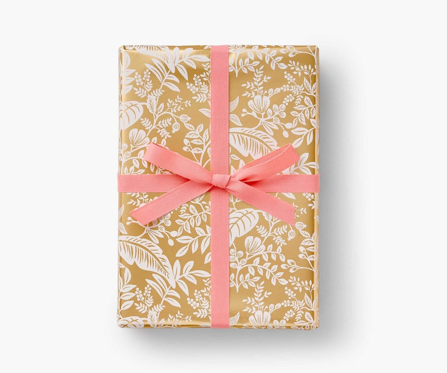 Rifle Paper Co. Gift Wrap Canopy Gold Wrapping Roll