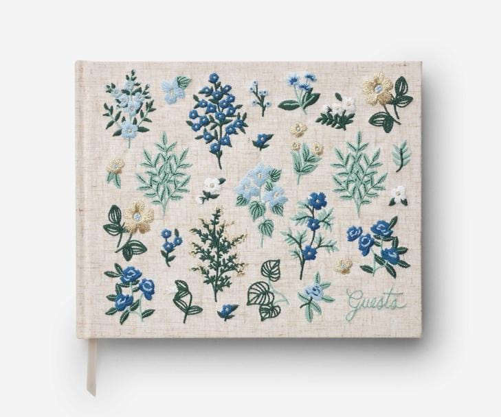 Rifle Paper Co. Guest Book Wildwood Embroidered Guest Book