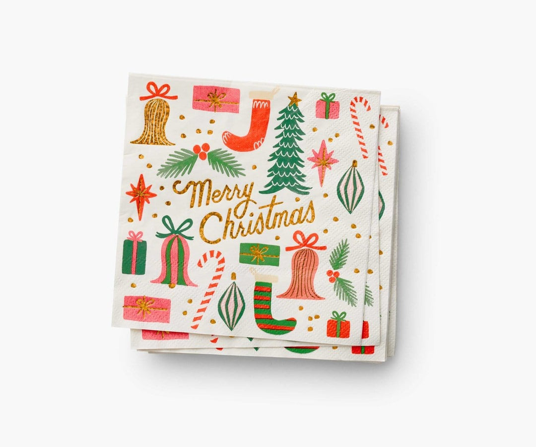 Rifle Paper Co. Napkins Deck the Halls Cocktail Napkins