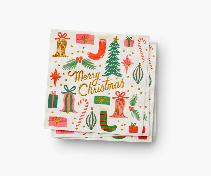 Rifle Paper Co. Napkins Deck the Halls Cocktail Napkins