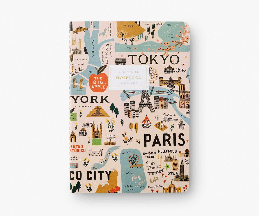 Rifle Paper Co. Notebook Assorted Set of 3 Bon Voyage Notebooks