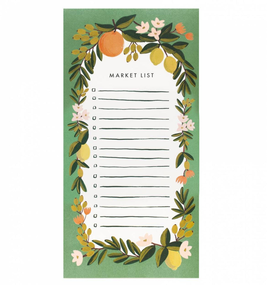 Rifle Paper Co. Notepad Citrus Floral Market List Pad