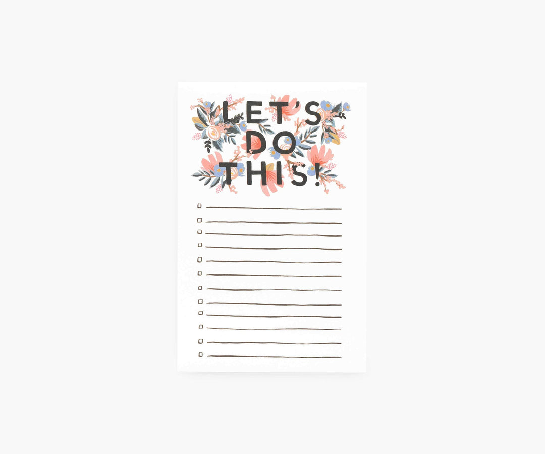 Rifle Paper Co. Notepad Let's Do This Checklist Notepad