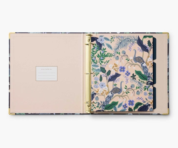 Rifle Paper Co. Office Organization Peacock Classic Binder