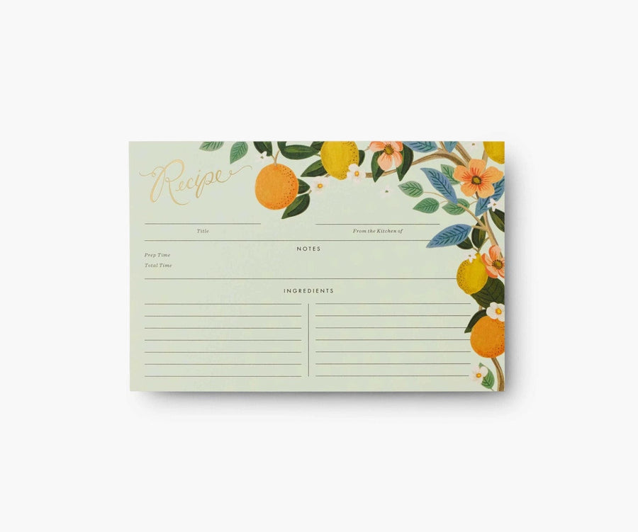 Rifle Paper Co. Recipe Cards Citrus Grove Recipe Card