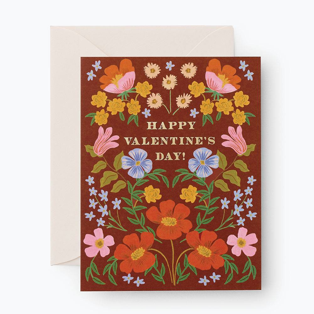 Rifle Paper Co. Single Card Strawberry Fields Valentine's Day Card