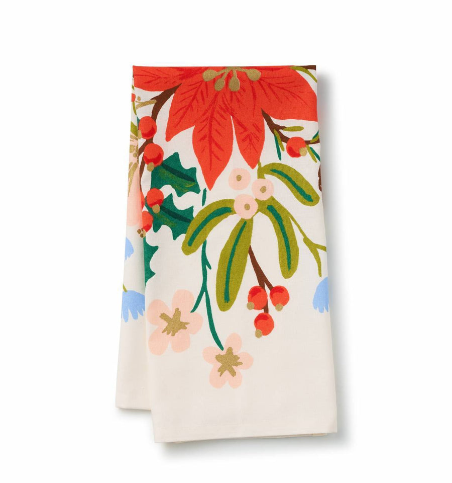 Rifle Paper Co. Tea Towel Holiday Bouquet Tea Towel