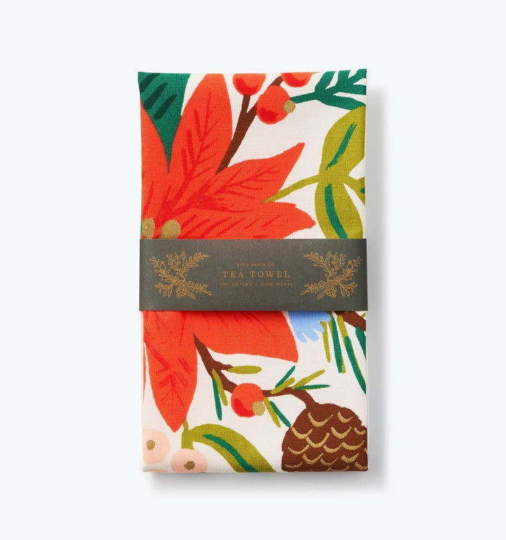 Rifle Paper Co. Tea Towel Holiday Bouquet Tea Towel