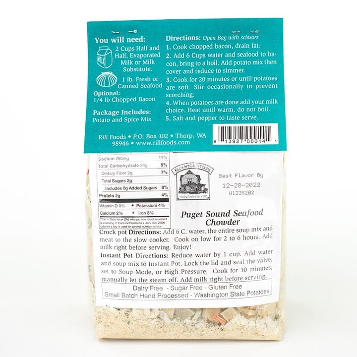 Rill's Specialty Foods Soup Mix Puget Sound Seafood Chowder - Family Size