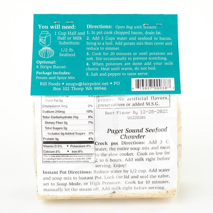 Rill's Specialty Foods Soup Mix Puget Sound Seafood Chowder - Small