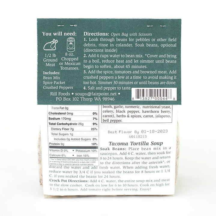 Rill's Specialty Foods Soup Mix Tacoma Tortilla Soup - Small
