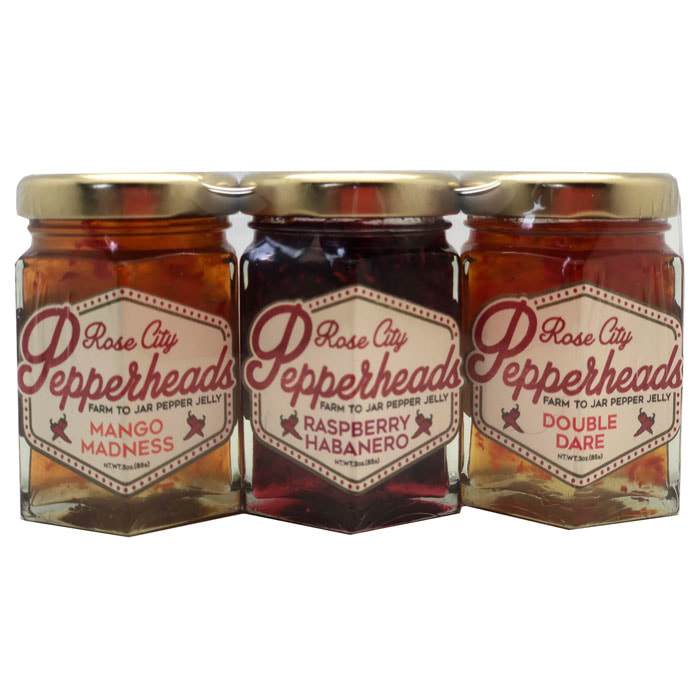 Mini BBQ Pepper Jelly Trio Food and Beverage Rose City Pepperheads 