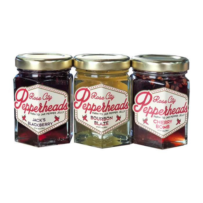 Mini Distillery Pepper Jelly Trio Food and Beverage Rose City Pepperheads 