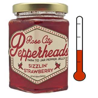 Rose City Pepperheads Food and Beverage Sizzlin' Strawberry Pepper Jelly 12 oz