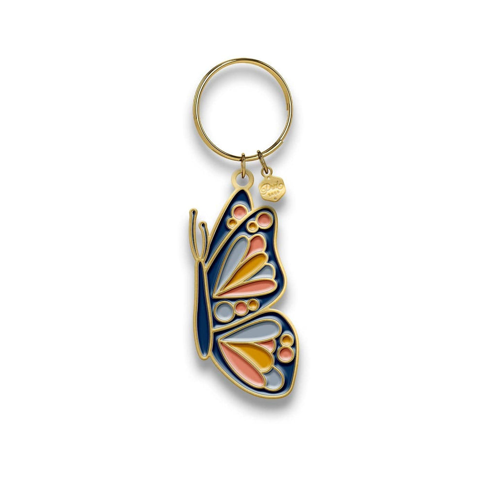 Ruff House Print Shop Keychain Butterfly Enamel Keychain