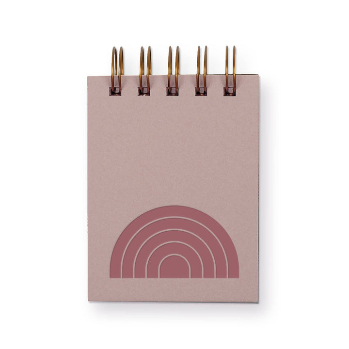 Ruff House Print Shop Pocket Notes Dusty Rose Rainbow Mini Jotter Notebook