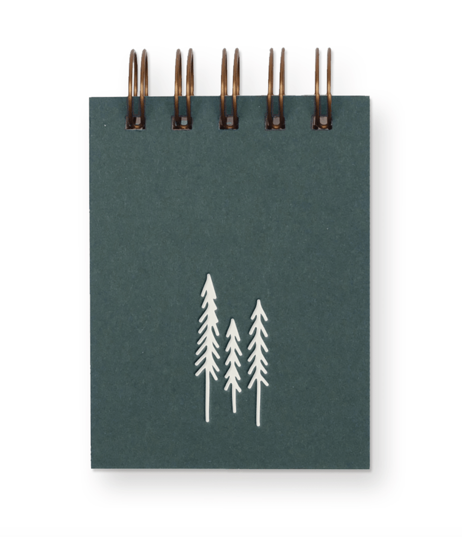 Ruff House Print Shop Pocket Notes Evergreen Trees Mini Jotter Notebook