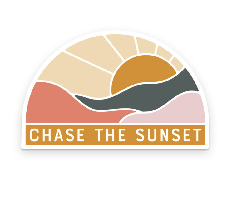 Ruff House Print Shop Sticker Chase the Sunset Sticker