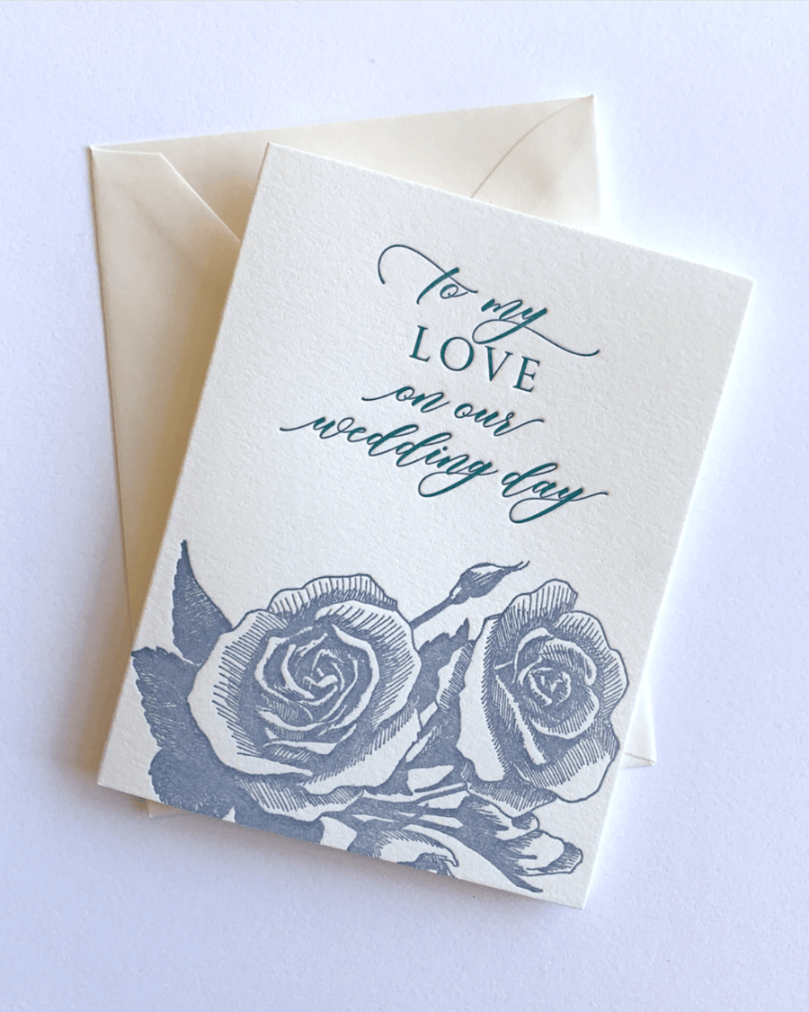 Rust Belt Love Paperie Single Card To My Love on Our Wedding Day Card
