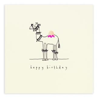 Ruth Jackson Card Birthday Camel Pencil Shavings Card