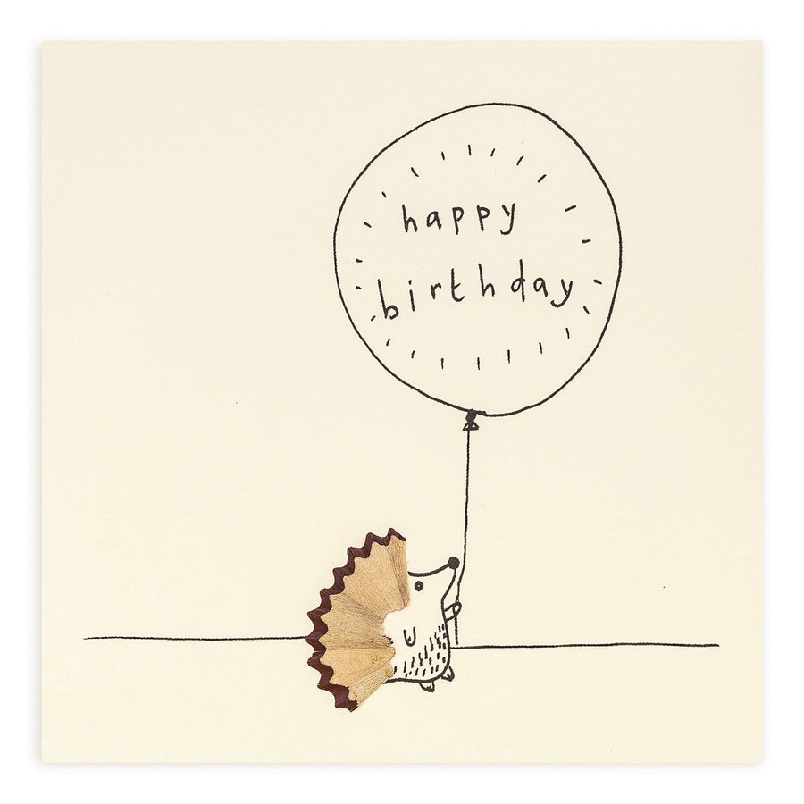 Ruth Jackson Card Birthday Hedgehog Pencil Shavings Card