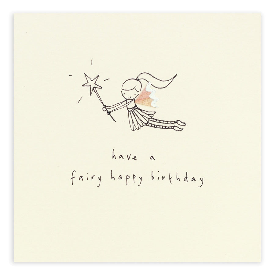 Ruth Jackson Card Fairy Birthday Pencil Shavings Card