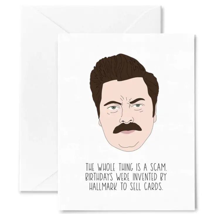 Sammy Gorin LLC Card Parks and Rec Ron Swanson Birthday Card