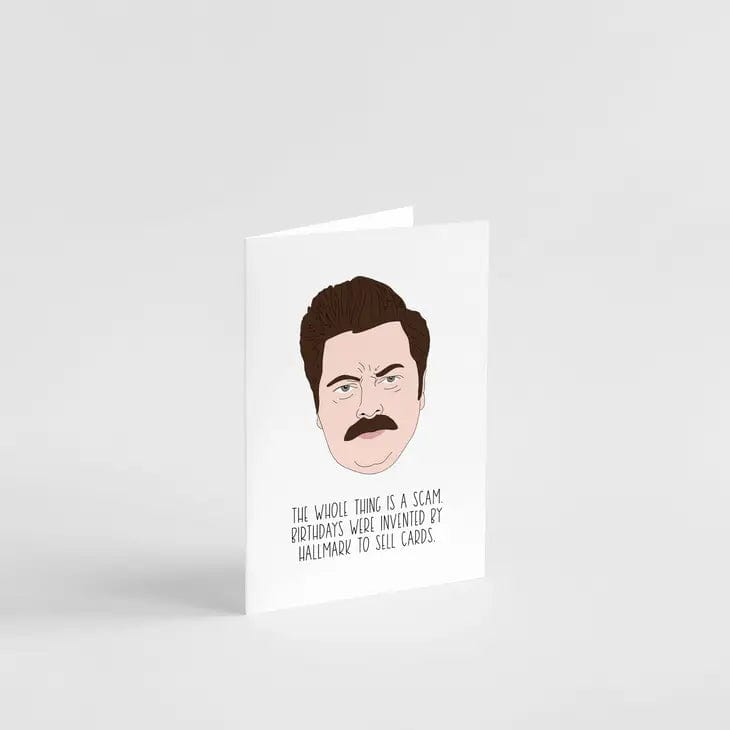 Sammy Gorin LLC Card Parks and Rec Ron Swanson Birthday Card