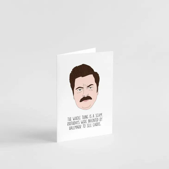 Sammy Gorin LLC Card Parks and Rec Ron Swanson Birthday Card