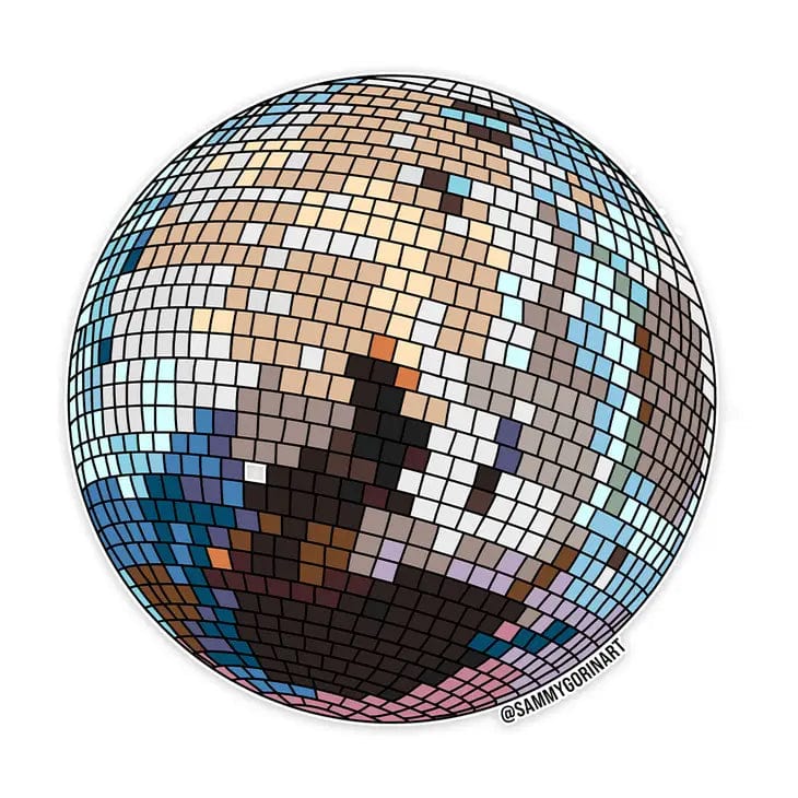 Sammy Gorin LLC Sticker Detailed Disco Ball Sticker